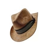 Uniquetrenders Unisex Nubuk Kovboy Fötr Şapka