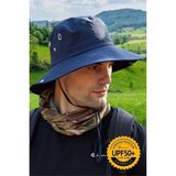 Uniquetrenders Unisex Uv Korumalı Geniş Kenarlı Katlanabilir Safari Outdoor Boonie Yürüyüş ve Plaj Şapkası - Standart - Lacivert