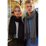 Uniquetrenders Unisex Yumuşak Dokulu Püsküllü Kışlık Buklet Atkı Şal 2'Li Set