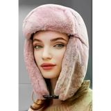 Uniquetrenders UTP152535 Kadın Peluş Kalpak Pilot Şapka