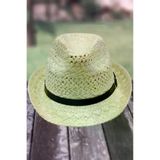 Uniquetrenders ZSB-10088 Unisex Organik Hasır Jackson Örgü Fötr Şapka Hasır Şapka