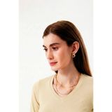 UNIQVIBE Organik Pamuk Sarı Kadın Uzun Kollu V Yaka Bluz