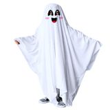 Üniseks Küçük Çocuk Erkek Kız Cadılar Bayramı Komik Yüz Kostümü Kapüşonlu Panço Pelerin Cosplay 3 9 Yaş Çocuk, Kırmızı, 3-5 Yaş