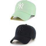 Unisex 2'li Beyzbol Ny New York Şapka - Standart - Mint Yeşili - Siyah