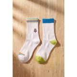 Unisex 2'li Raket Nakışlı Padel Soket Çorap