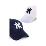 Unisex 2'li Set Lacivert ve Beyaz Renk Ny New York Beyzbol Şapka - Unisex Lacivert - Beyaz