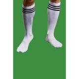 Unisex 3 Çift Çocuk Futbol Çorabı Uzun Tozluk Halı Saha Çorabı Pamuklu - Beyaz - Siyah - 40 - 44