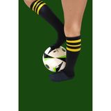 Unisex 3 Çift Çocuk Futbol Çorabı Uzun Tozluk Halı Saha Çorabı Pamuklu - Lacivert - Sarı - 34 - 38
