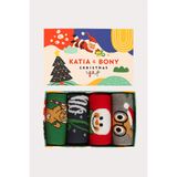 Unisex 4'lü Paket Yılbaşı Kutulu Soket Çorap