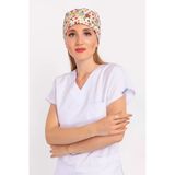 Unisex 90'lar Desenli Hemşire Cerrahi Bone Doktor Ameliyat Saç Bonesi