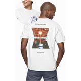 Unisex After Hours Tildawn Sırt Baskılı Tişört, Oversize The Weeknd Temalı Bisiklet Yaka T-Shirt - Beyaz - 2XL