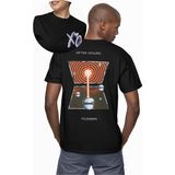 Unisex After Hours Tildawn Sırt Baskılı Tişört, Oversize The Weeknd Temalı Bisiklet Yaka T-Shirt - Siyah - 3XL