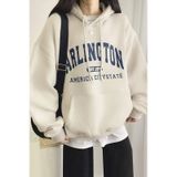 Unisex Arlington Baskılı Oversize Sweatshirt
