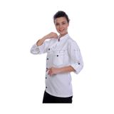 Unisex Aşçı Ceket Harman Gabardin Beyaz