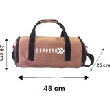 Unisex, Askılı, Seyahat, Günlük, Fitness Silindir Spor Çantası ve Ayakkabı Filesi - Toz Pembe