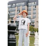 Unisex Atatürk Baskılı Kısa Kollu Tişört / 23 Nisan 29 Ekim 10 Kasım 19 Mayıs Baskılı T-Shırt - Beyaz - 12 - 13 Yaş