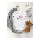 Unisex Baby Gökkuşağı Güneş Desenli Organik Kısa Kol Çıtçıtlı Bebek Body 5481GOKKUSAGI