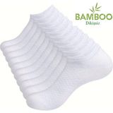 Unisex Bambu Dikişsiz Patik Çorap 10'çift - 35 - 39 - 001-Beyaz