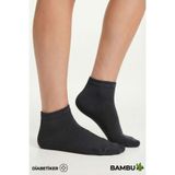 Unisex Bambu Diyabetik Sneaker Çorap Antrasit