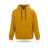 Unisex Basic Kapşonlu Sweatshirt 3 İplik Şardonsuz Kumaş, Safran, 2XL