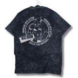 Unisex Batman Swinging Into Action Yazılı Sırt Baskılı Yıkamalı T-Shirt, Oversize Dc Temalı Tişört - Siyah - 2XL