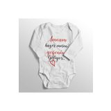 Unisex Bebek Beyaz Amcam Hazır Mısın Yeğenin Geliyor Baskılı Zıbın, 3 Ay