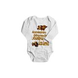 Unisex Bebek Beyaz Annesinin Bitanecik Kuru Üzümü Baskılı Zıbın, 2-4 Yaş
