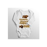 Unisex Bebek Beyaz Annesinin Bitanecik Kuru Üzümü Baskılı Zıbın 969-LMNN, 9 Ay