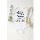 Unisex Bebek Beyaz Aunt Cooler Uzun Kollu Çıtçıtlı Body, 2 Yaş