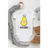 Unisex Bebek Beyaz Avocado Pamuklu Kısa Kollu Çıtçıtlı Body AVAKADO224