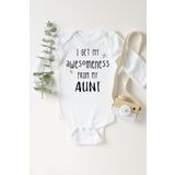 Unisex Bebek Beyaz Baskılı Uzun Kollu Çıtçıtlı Body, 3 Ay