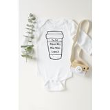 Unisex Bebek Beyaz Coffee Cup Uzun Kollu Çıtçıtlı Pamuklu Body 1232mb, 3 Ay