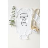 Unisex Bebek Beyaz Coffee Cup Uzun Kollu Çıtçıtlı Pamuklu Body 1232mbN, 9 Ay
