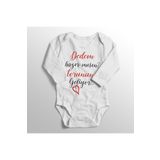 Unisex Bebek Beyaz Dedem Hazır Mısın Torunun Geliyor Baskılı Bebek Zıbını