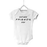 Unisex Bebek Beyaz Future Friends Fan Baskılı Kısa Kollu Çıtçıtlı Body FRIENDS245