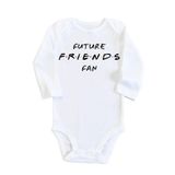 Unisex Bebek Beyaz Future Friends Fan Baskılı Uzun Kollu Çıtçıtlı Body 1232jab, 3 Ay