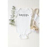Unisex Bebek Beyaz Happy Uzun Kollu Çıtçıtlı Body, 2 Yaş