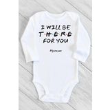 Unisex Bebek Beyaz I Will Be There For You Uzun Kollu Çıtçıtlı Body 5522gN, 9 Ay