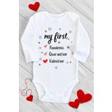 Unisex Bebek Beyaz İlk Listem Uzun Kol Çıtçıtlı Body 1232cbbz