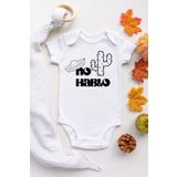 Unisex Bebek Beyaz No Hablo Çıtçıtlı Body NOHABLO665N