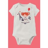Unisex Bebek Beyaz Organik Baskılı Pamuklu Body LMN75581C