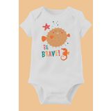 Unisex Bebek Beyaz Organik Baskılı Pamuklu Body LMN954433E