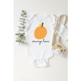 Unisex Bebek Beyaz Portakal Uzun Kollu Çıtçıtlı Body 5522ty, 9 Ay
