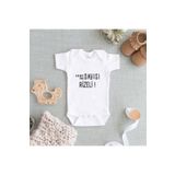 Unisex Bebek Beyaz Samsun Baskılı Kısa Kol Zıbın 3008w, 1 Yaş