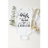 Unisex Bebek Beyaz Uncle Cooler Uzun Kollu Çıtçıtlı Body, 3 Ay