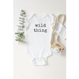 Unisex Bebek Beyaz Wild Thing Uzun Kollu Çıtçıtlı Body, 2-4 Yaş