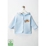 Unisex Bebek Little Bear Baskılı Pamuklu 6-9-12-18 Ay Kapitone Bebek Hırka - 12 - 18 Ay - Mavi