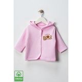 Unisex Bebek Little Bear Baskılı Pamuklu 6-9-12-18 Ay Kapitone Bebek Hırka - 3 - 6 Ay - Pembe