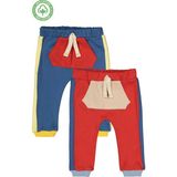 Unisex Bebek Pamuklu Eşofman Altı -Bebek Giyim - Turuncu - Mavi - 18 Ay