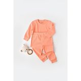 Unisex Bebek Pamuklu Uzun Kollu Sweatshirt ve Eşofman Takım - 9 - 12 Ay - Karışık